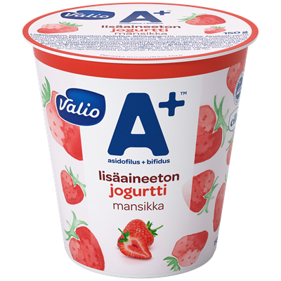Valio A+™ jogurtti mansikka lisäaineeton laktoositon 150 g