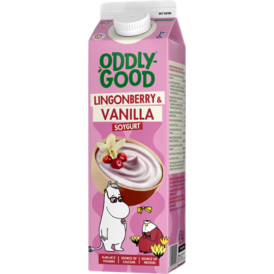 Oddlygood® Soygurt 1 kg puolukka-vanilja