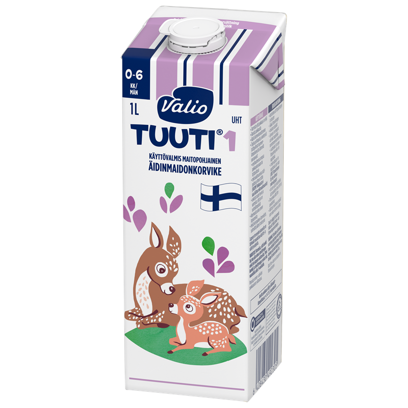 Valio Tuuti® 1 maitopohjainen äidinmaidonkorvike 1 l UHT