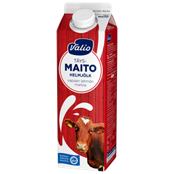 Valio vapaan lehmän täysmaito 1 l
