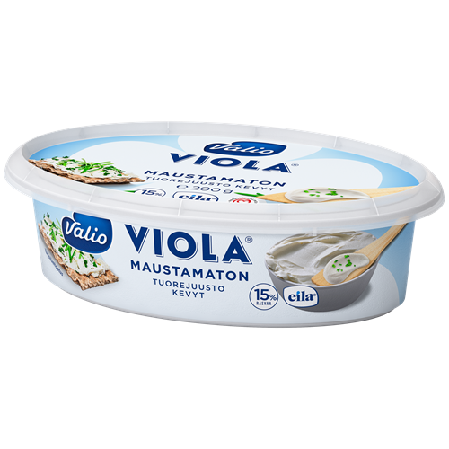 Valio Viola® kevyt maustamaton tuorejuusto laktoositon e200 g
