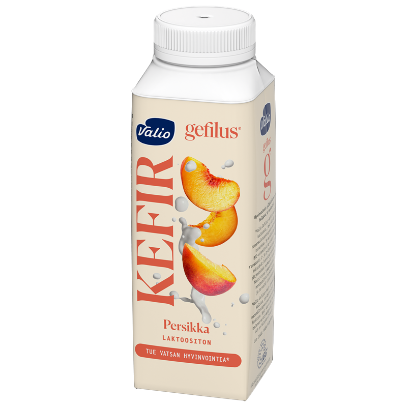 Valio Gefilus® Kefir persikka laktoositon 2,5 dl