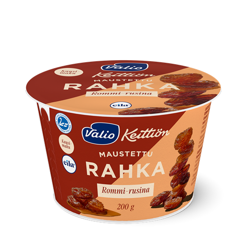 Valio Keittiön maustettu rahka 200 g rommi-rusina laktoositon