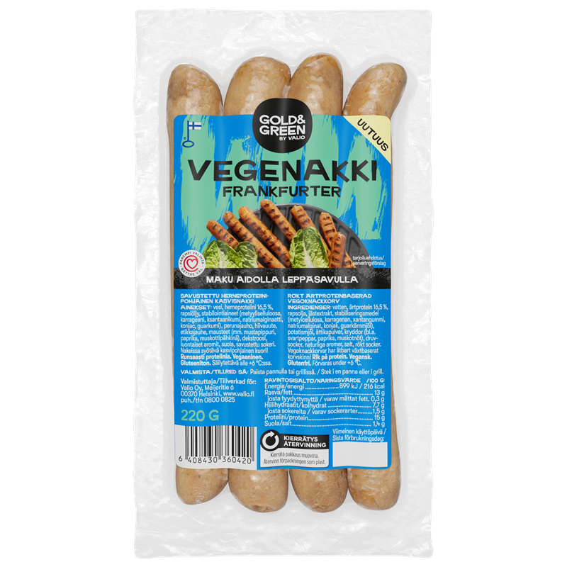 Valio Gold&Green® Vegenakki Frankfurter 220 g