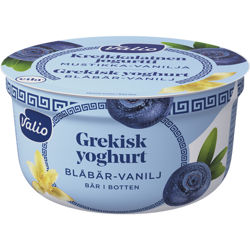 Valio grekisk yoghurt 150 g blåbär-vanilj laktosfri
