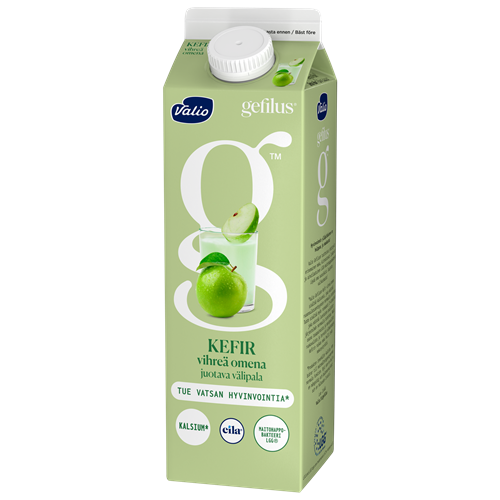 Valio Gefilus® Kefir juotava välipala vihreä omena laktoositon 1 kg
