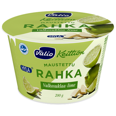 Valio Keittiön maustettu rahka valkosuklaa-lime vähälaktoosinen 200 g