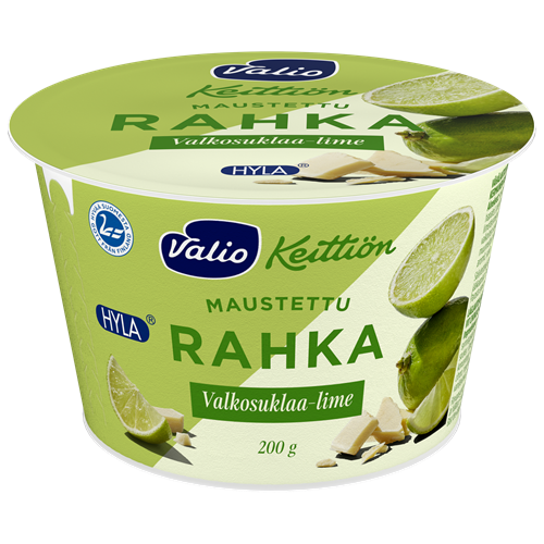 Valio Keittiön maustettu rahka valkosuklaa-lime vähälaktoosinen 200 g