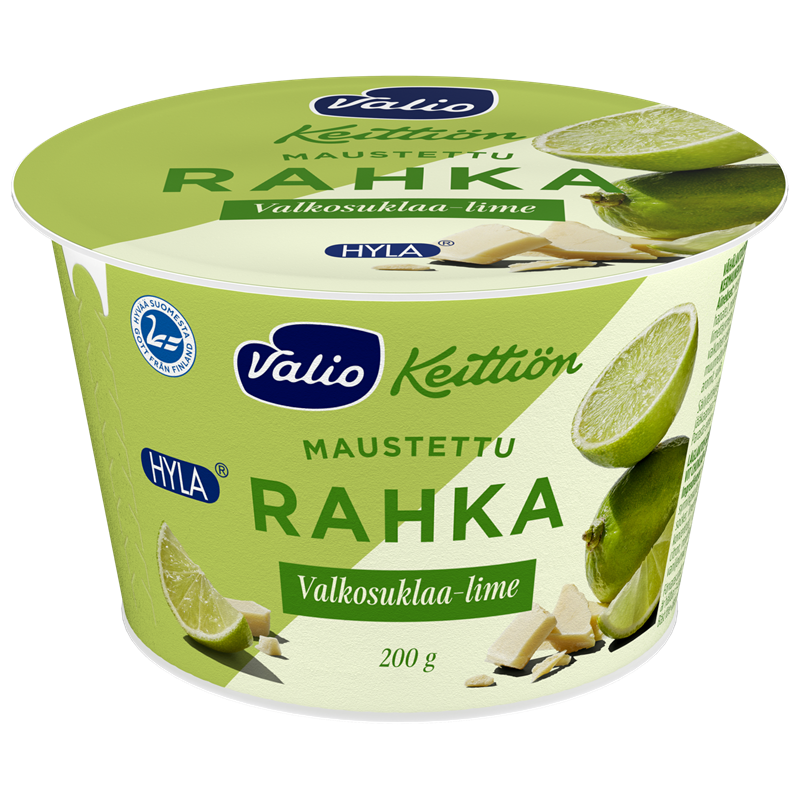 Valio Keittiön maustettu rahka valkosuklaa-lime vähälaktoosinen 200 g