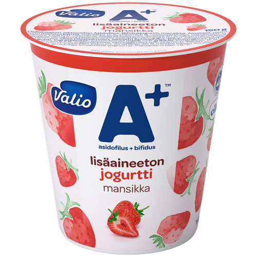 Valio A+™ jogurtti mansikka lisäaineeton laktoositon 150 g