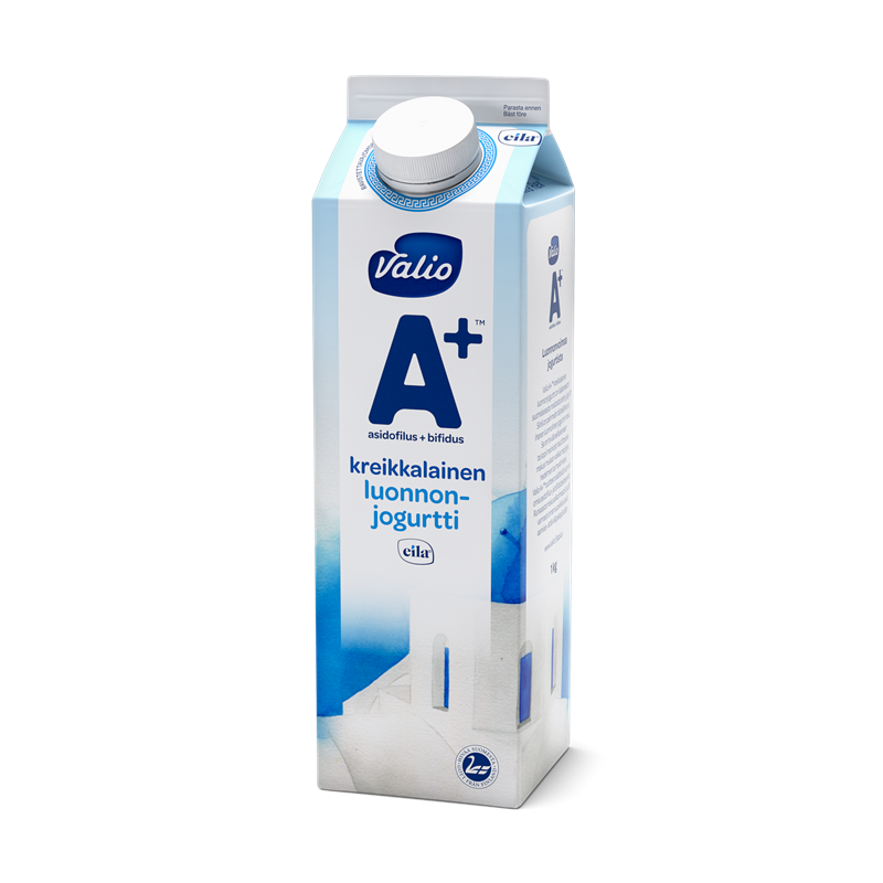 Valio A+™ kreikkalainen luonnonjogurtti maustamaton laktoositon 1 kg
