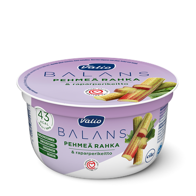 Valio Balans pehmeä rahka & raparperikeitto laktoositon 150 g
