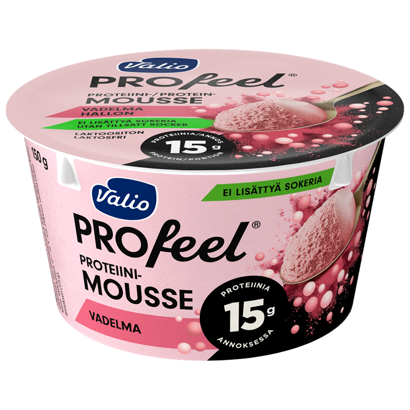 Valio PROfeel® proteiinimousse 150 g vadelma laktoositon