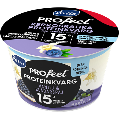 Valio PROfeel® proteinkvarg vanilj & blåbärspaj